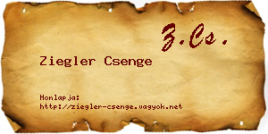 Ziegler Csenge névjegykártya
